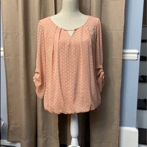 BNWT Sara Michelle Women’s ruffle sleeve blouse, L